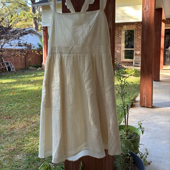 NWOT Madewell Cream Summer Dress Size 14 - Picture 1 of 3